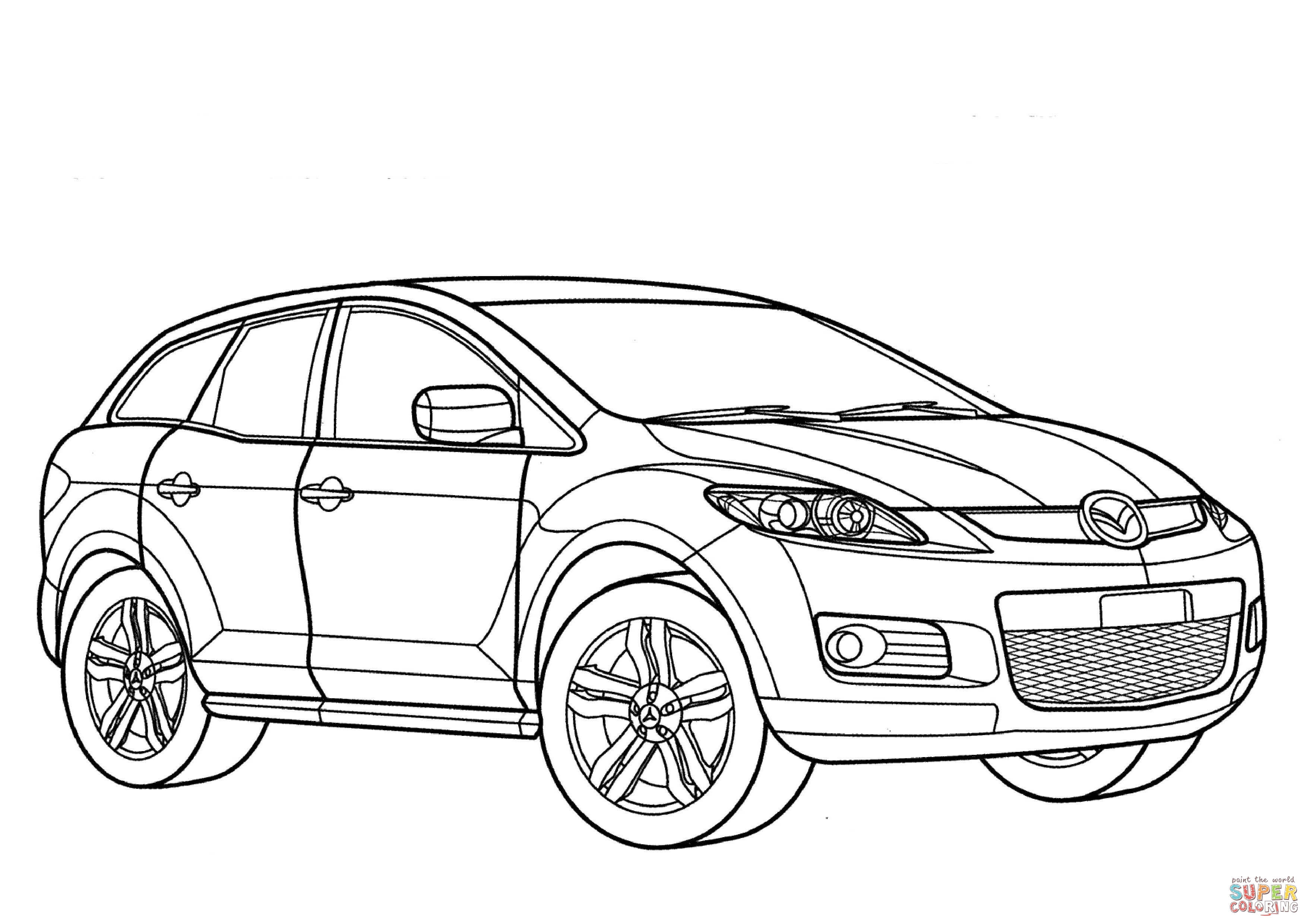 Mazda CX-7 coloring page | Free Printable Coloring Pages