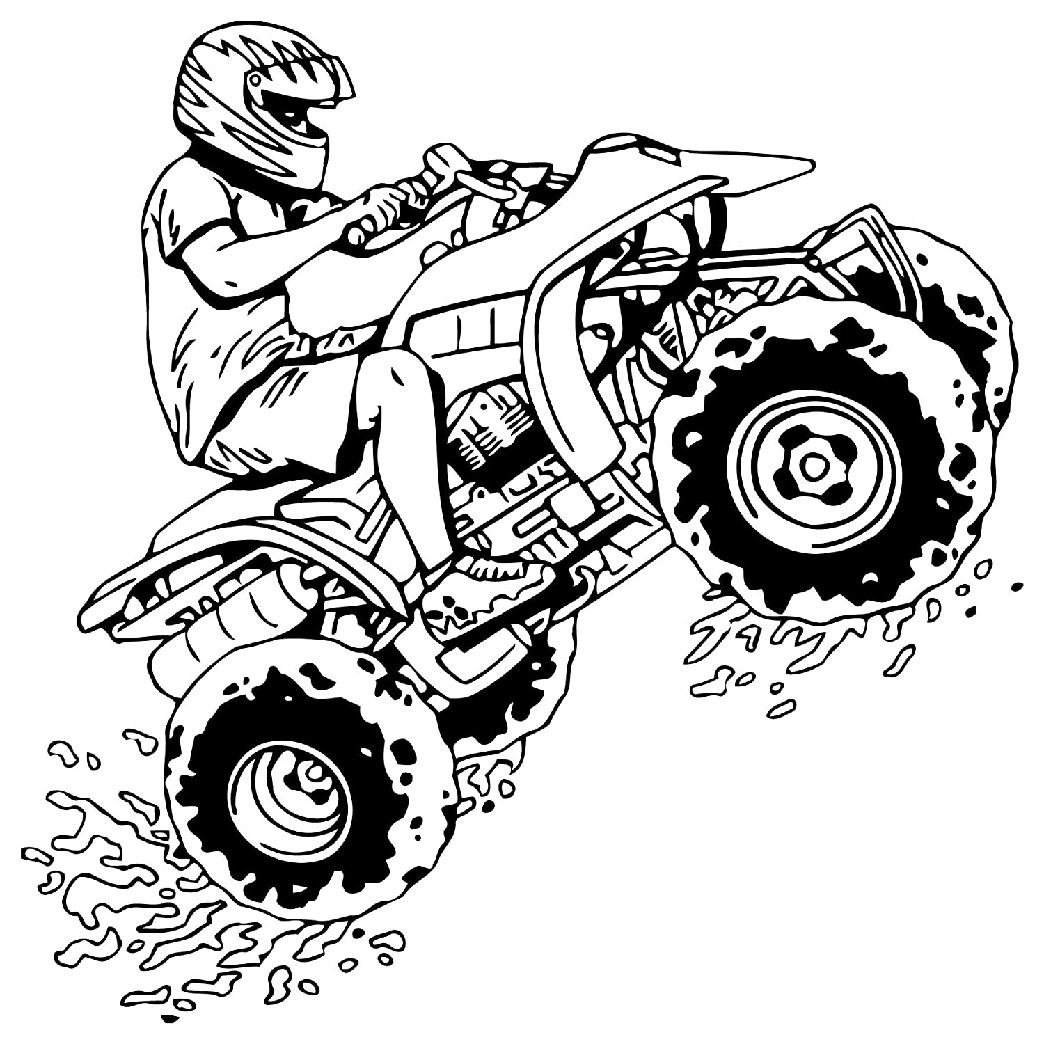 Amazon.com: Wall Decals ATV Quad Bike Racing Rider Extreme Speed Jumping  Motorbike Kids Boys Room Nursery Wall Vinyl Decal Stickers Bedroom Murals :  Baby