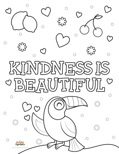 12 Free Printable Kindness Coloring Pages