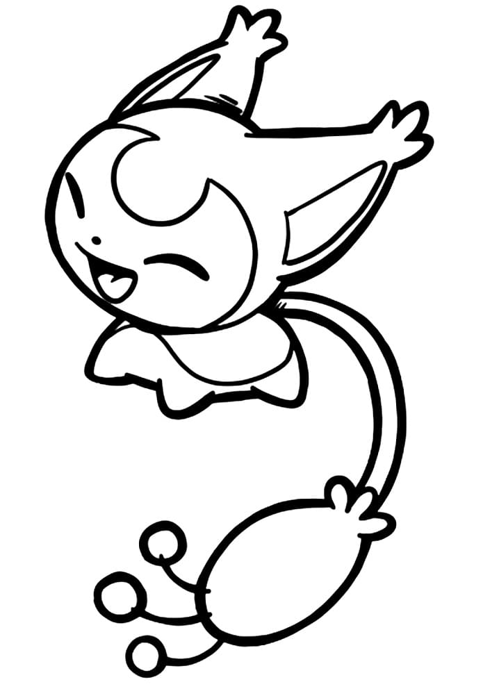Kawaii Skitty Pokemon Coloring Page - Free Printable Coloring Pages for Kids