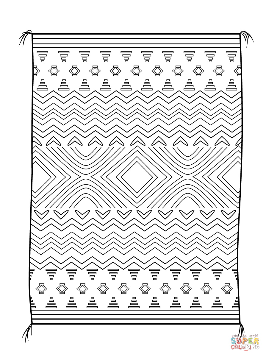 Navajo Blanket coloring page | Free Printable Coloring Pages