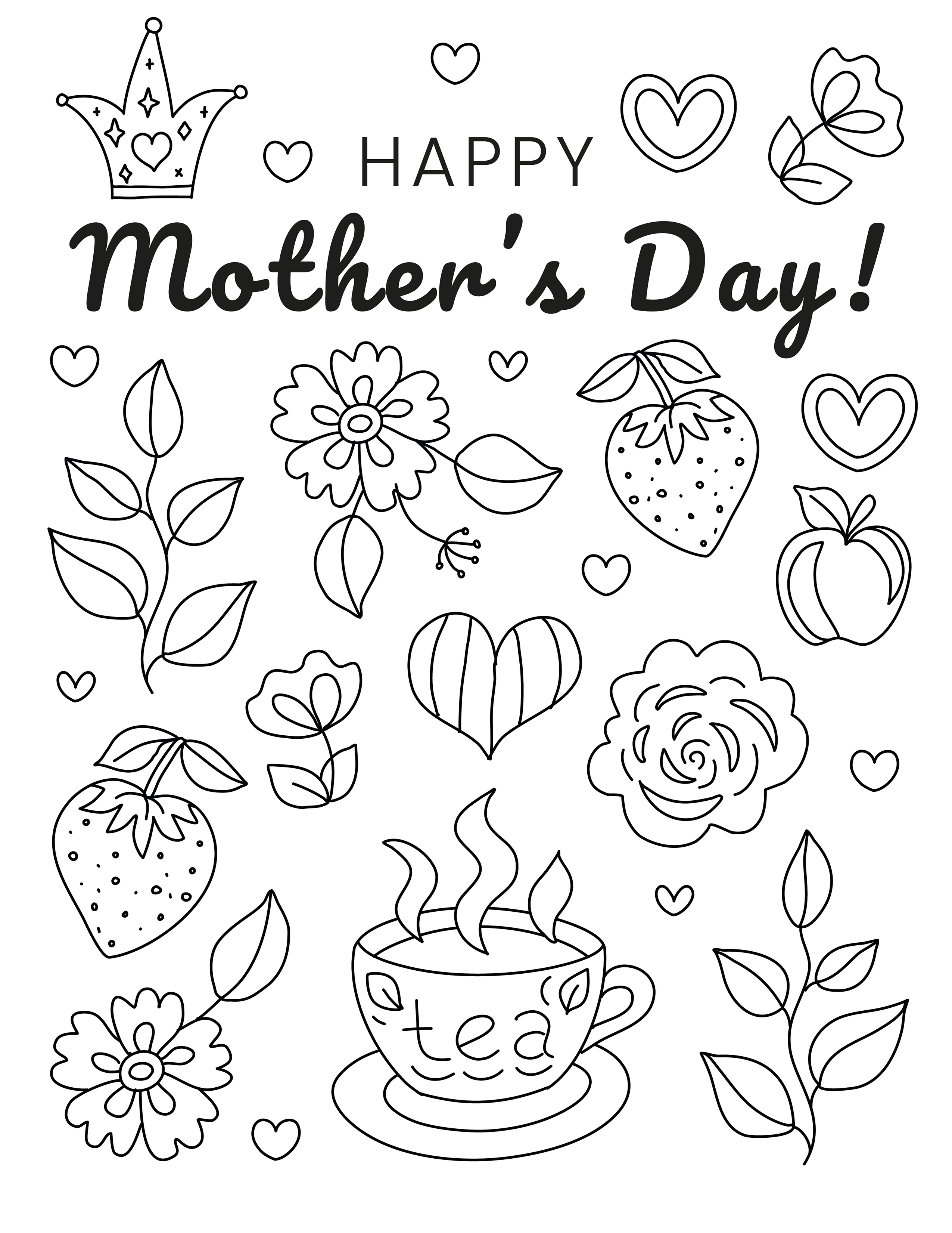 Free Mother's Day Coloring Pages (Printables) for Kids - Happy Toddler  Playtime