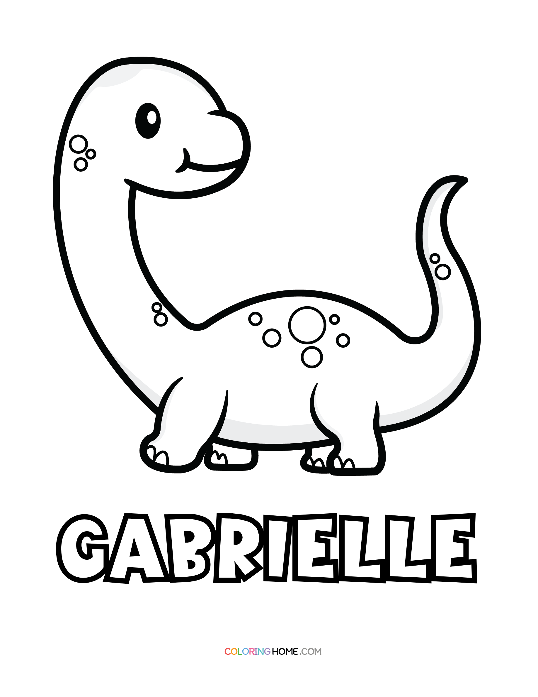 Gabrielle dinosaur coloring page