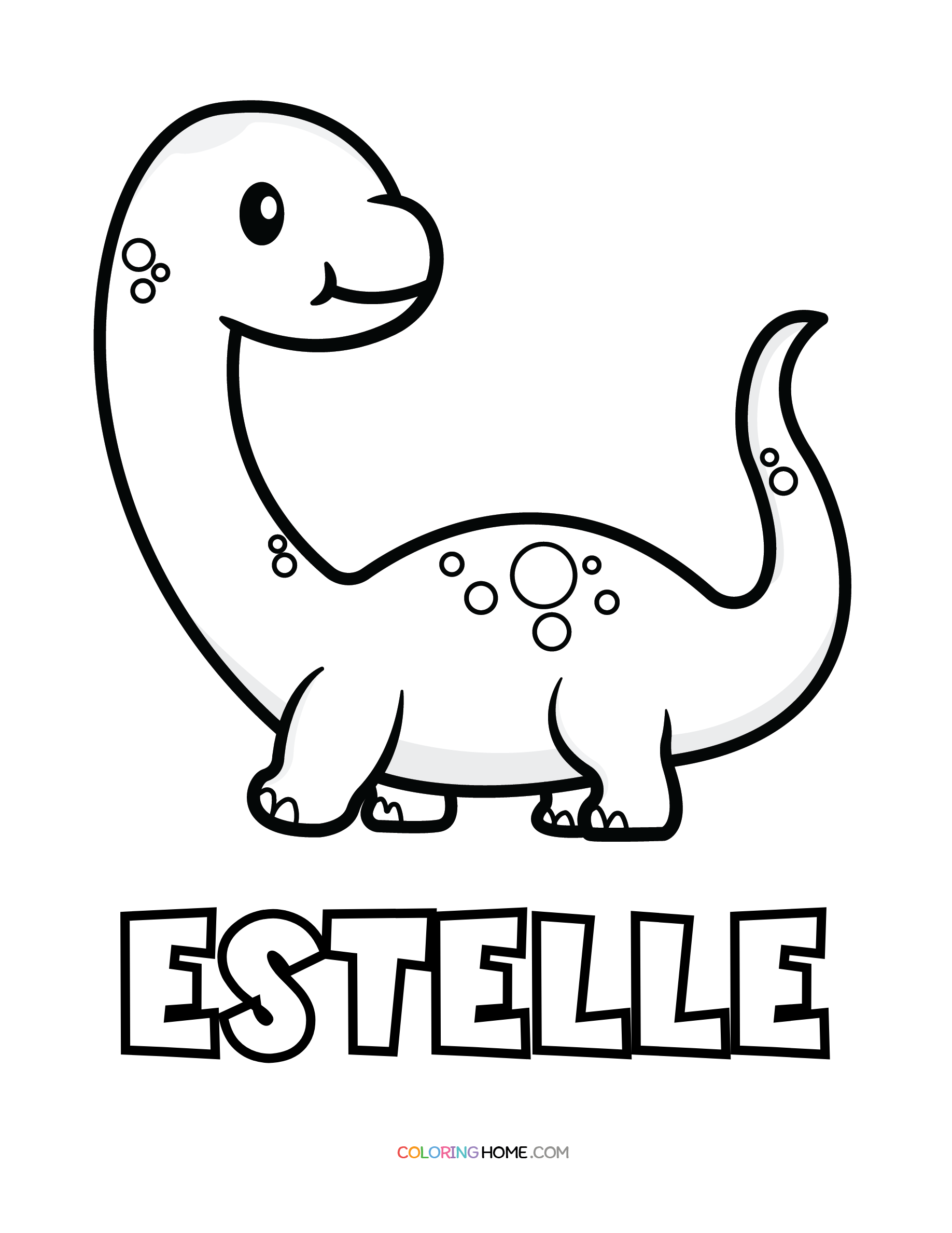 Estelle dinosaur coloring page