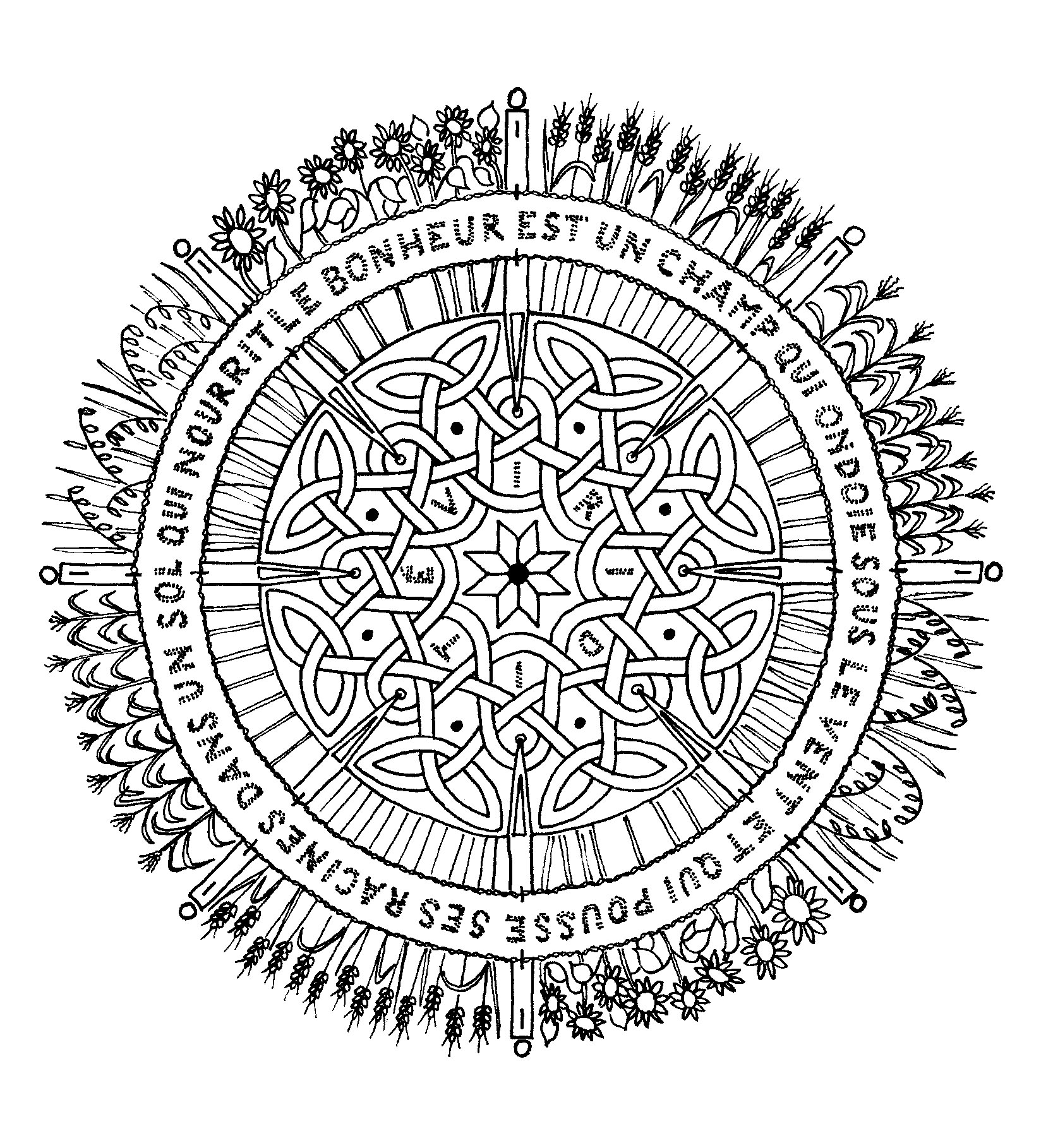 Mandala to color difficult - 14 - Difficult Mandalas (for adults)