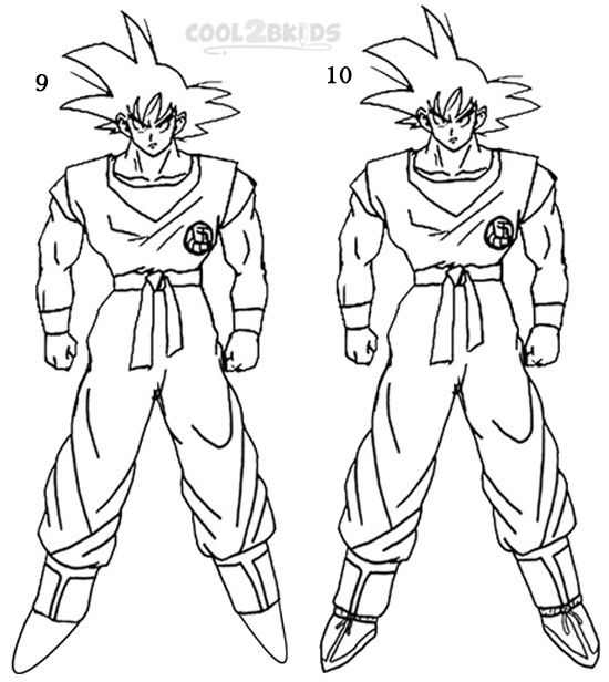 How to Draw Goku (Step by Step Pictures) | Cool2bKids | Goku drawing, Goku,  Drawings