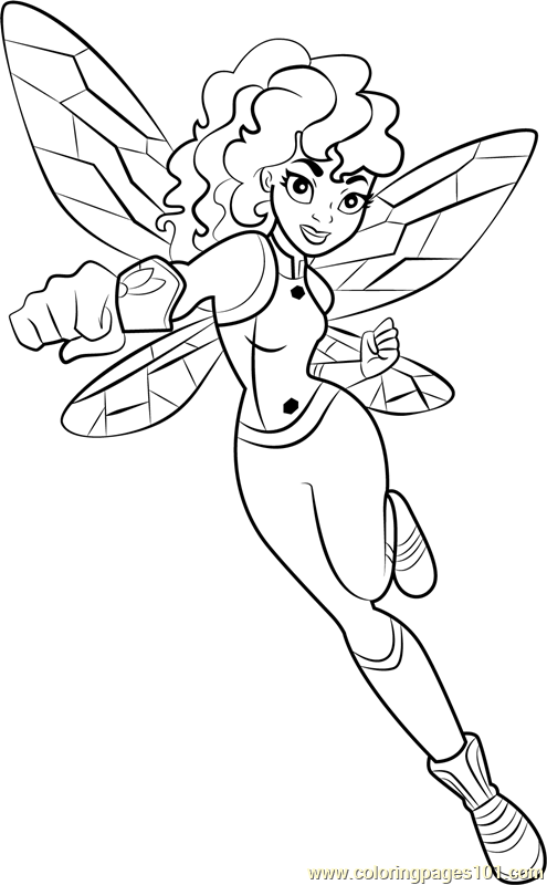 Bumblebee Coloring Page for Kids - Free DC Super Hero Girls Printable Coloring  Pages Online for Kids - ColoringPages101.com | Coloring Pages for Kids
