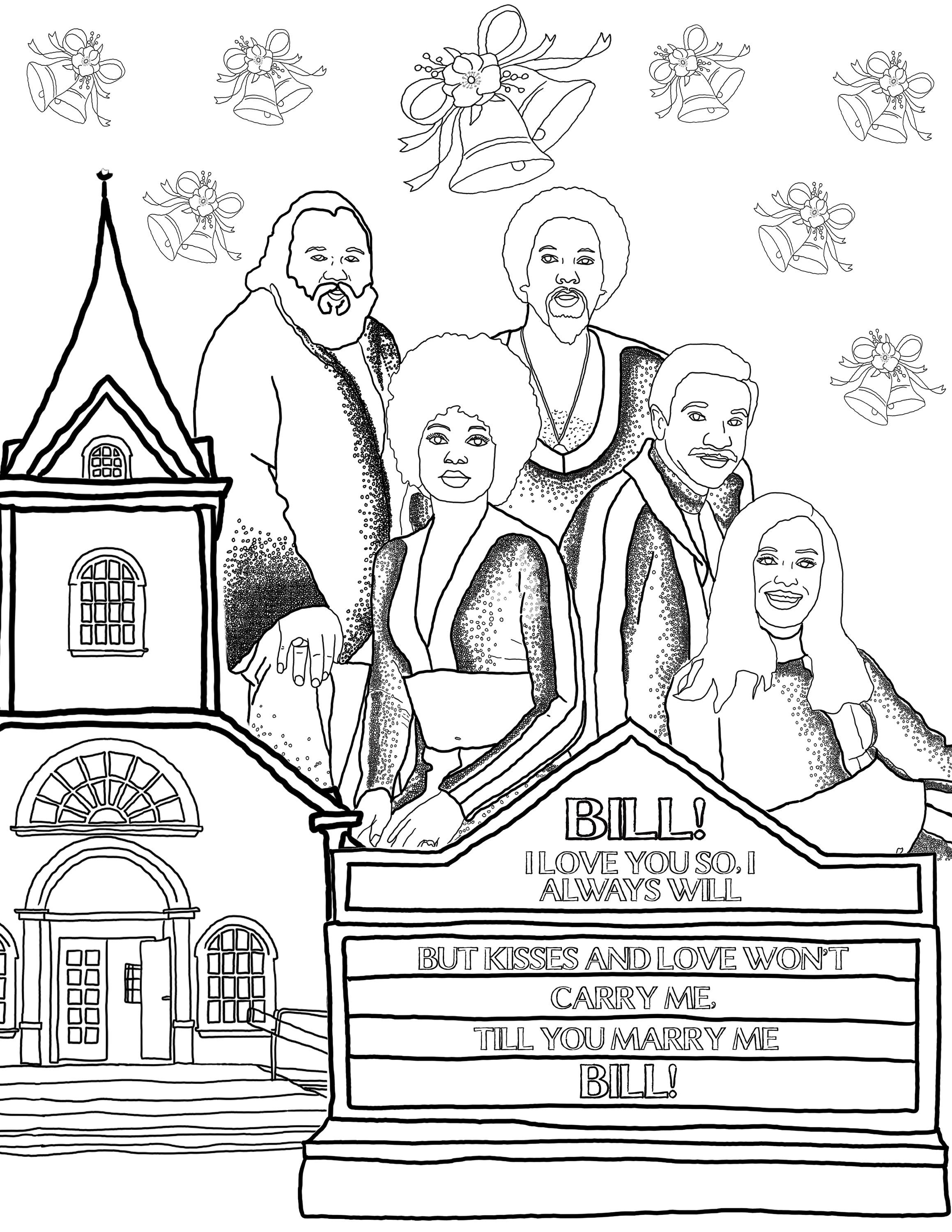 Wedding Bell Blues 5th Dimension Coloring Page - Etsy