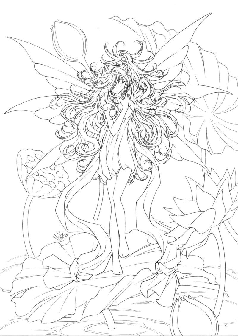 13 Pics of Cute Anime Fairies Coloring Pages - Anime Fairy ...