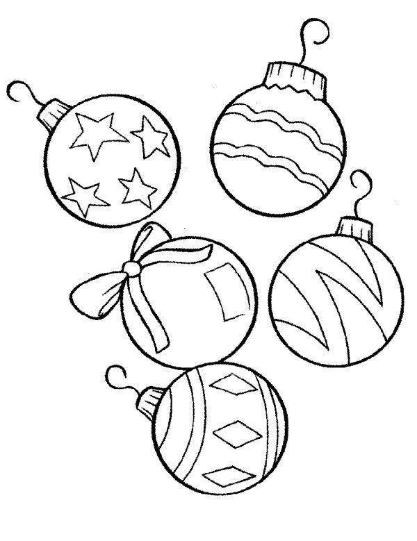 Images of Christmas Tree Ornaments To Color - AMAZOWS