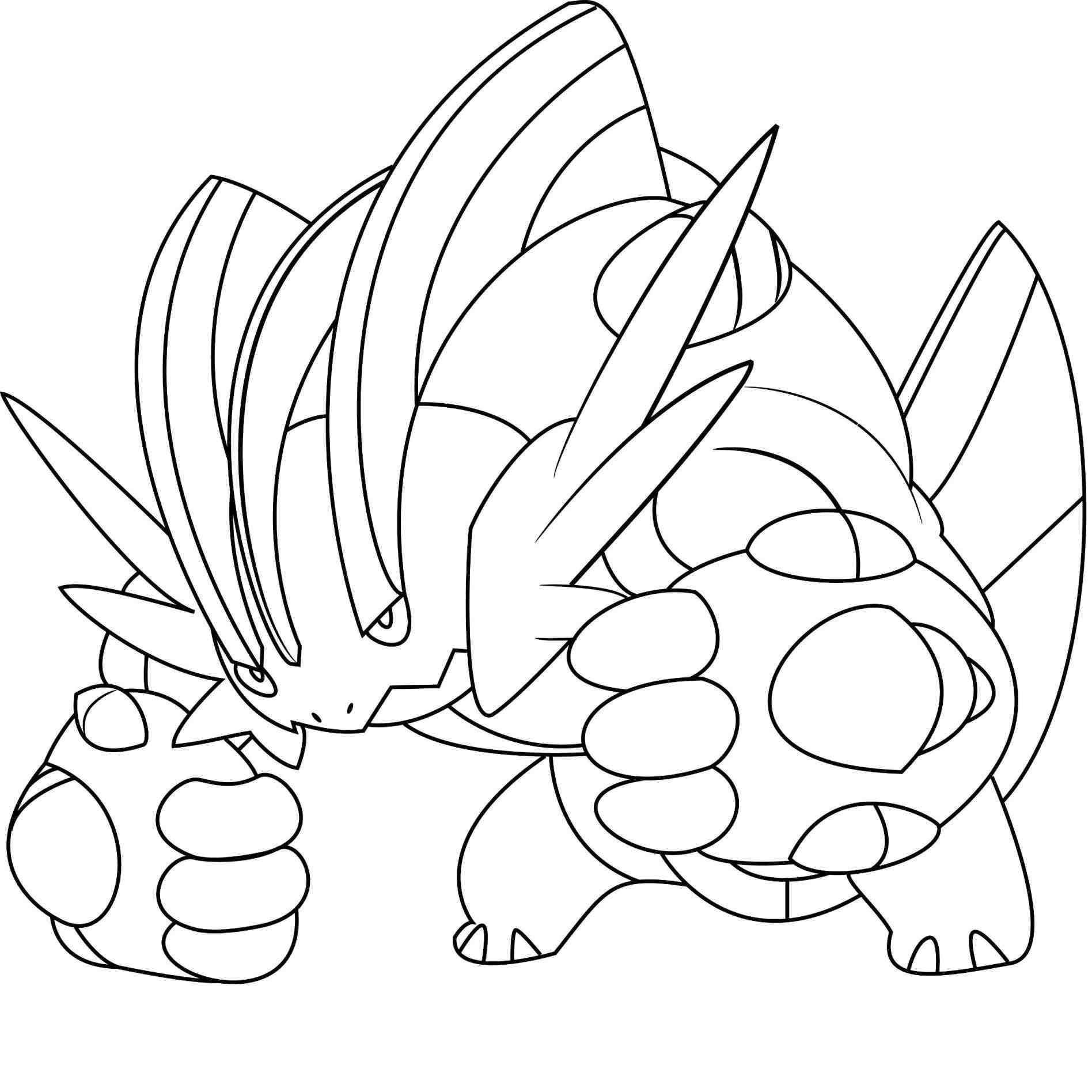 pokemon mega groudon coloring pages - anime pictures