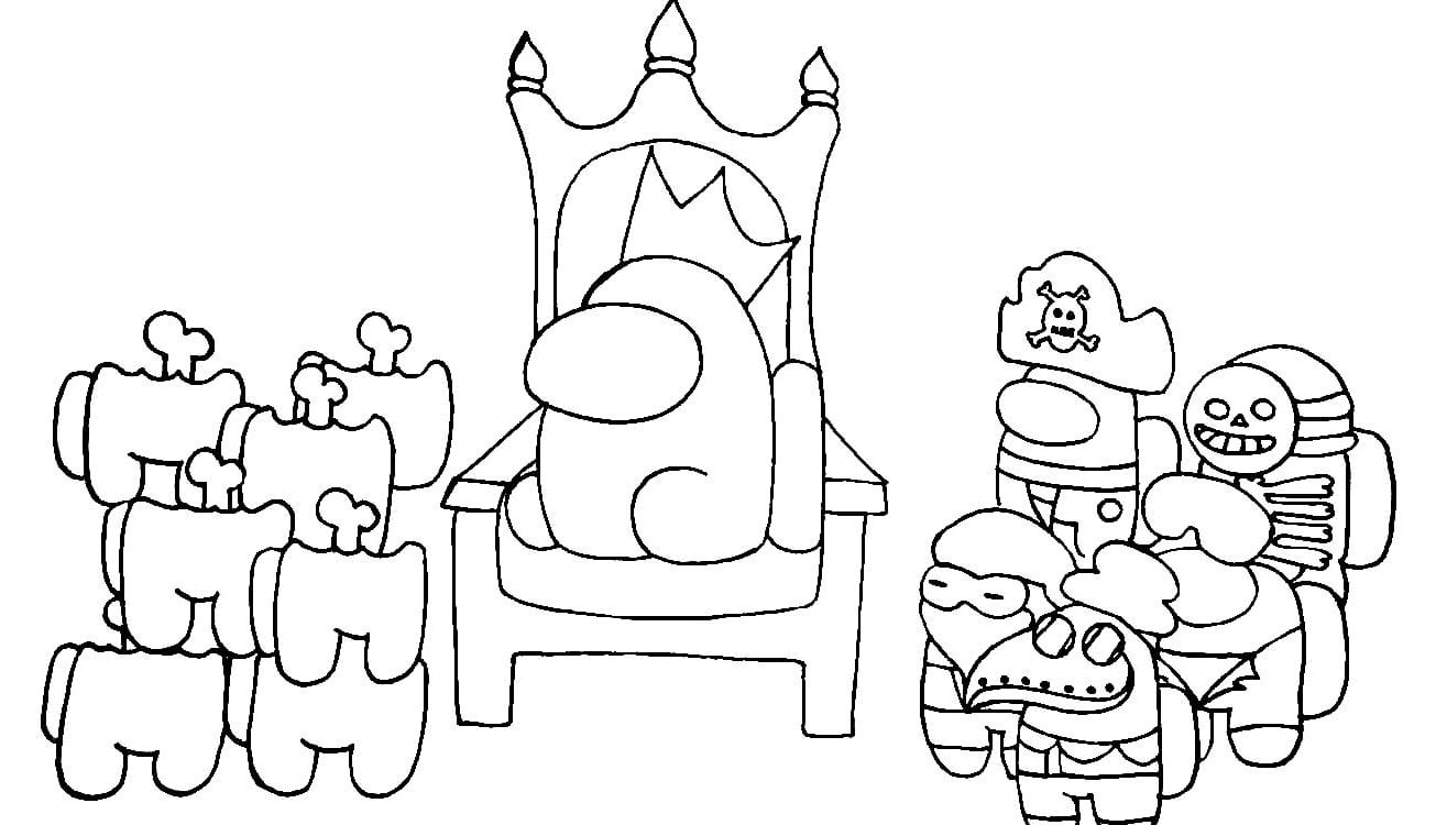 Among Us Coloring Pages - 1NZA