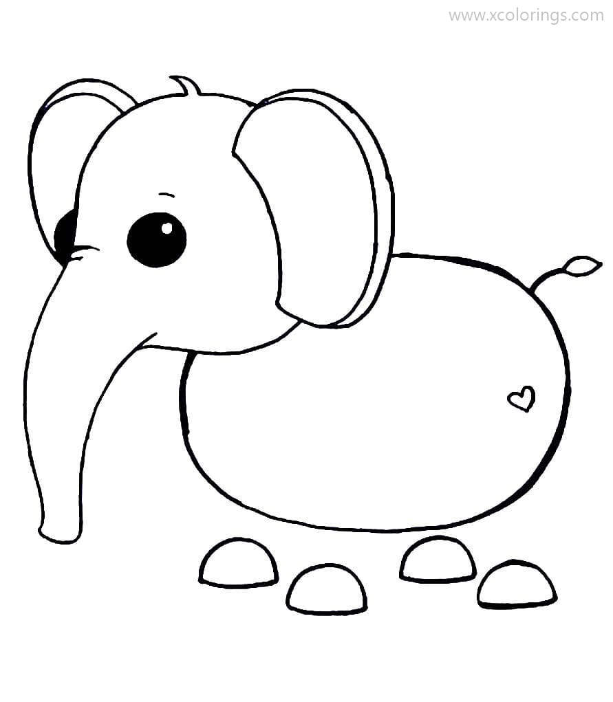 Roblox Adopt Me Coloring Pages Elephant - XColorings.com