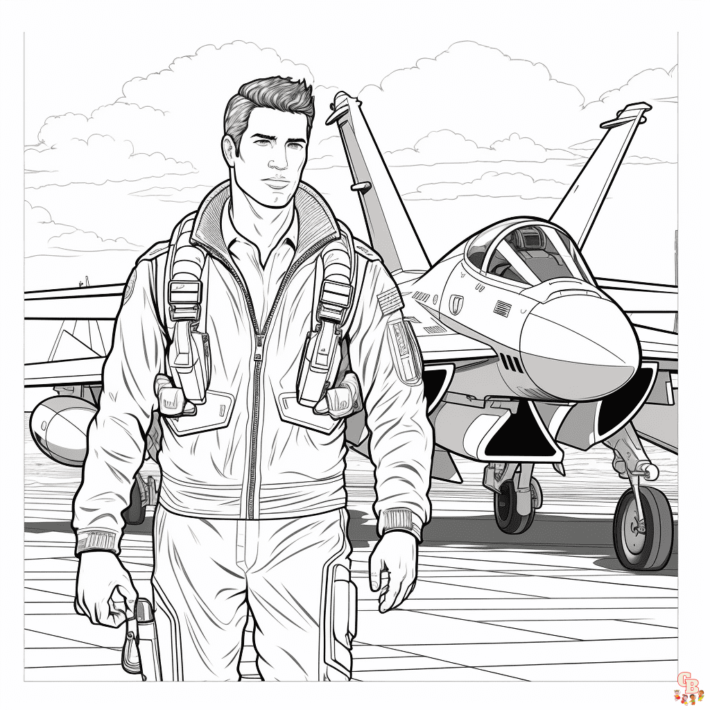 Top Gun Coloring Pages - Coloring Nation