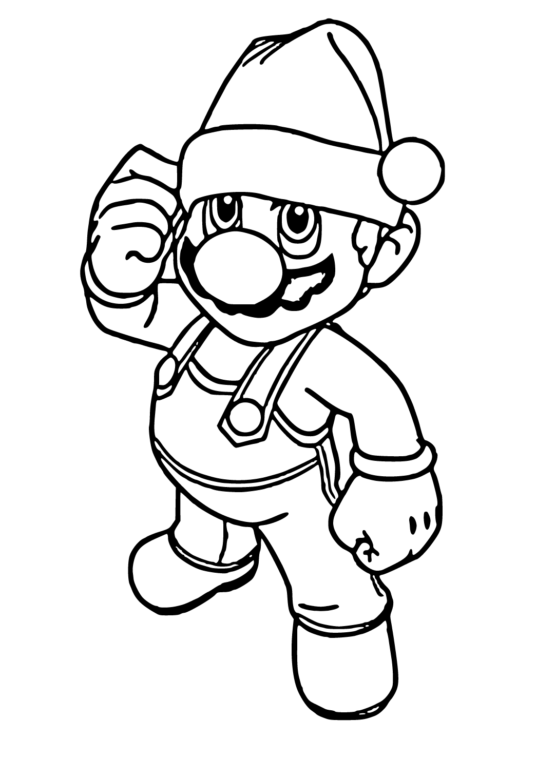 Free Printable Super Mario Christmas Coloring Page, Sheet and Picture for  Adults and Kids (Girls and Boys) - Babeled.com