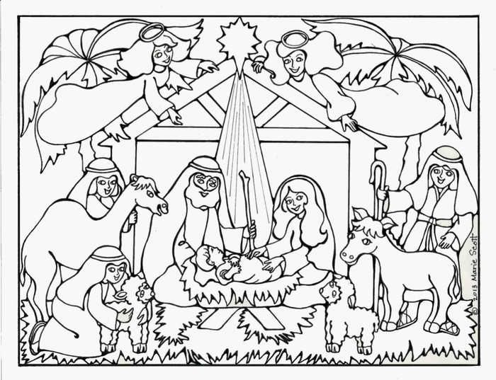 Nativity Coloring Pages Free PDF ...