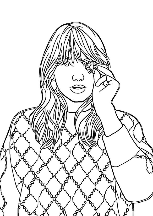 Taylor Swift: The Eras Tour Coloring Pages - Coloring Nation