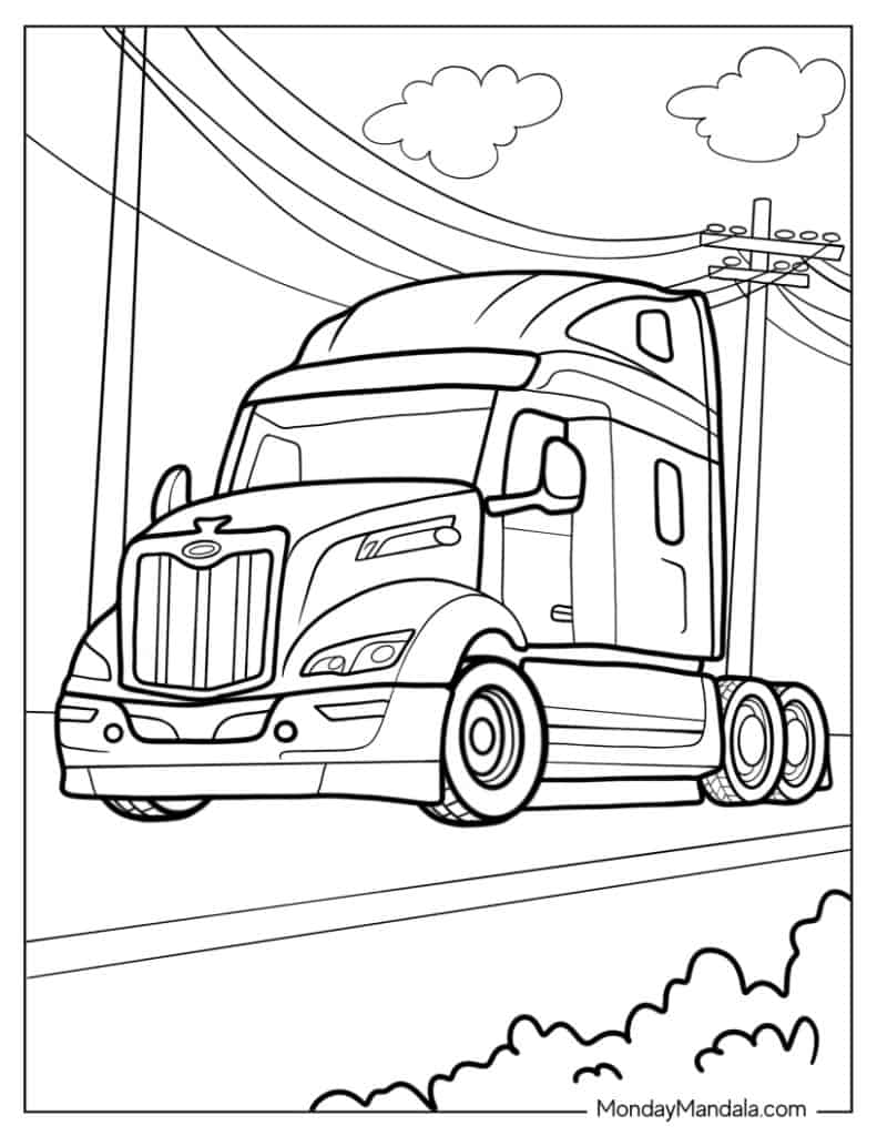 34 Truck Coloring Pages (Free PDF Printables)