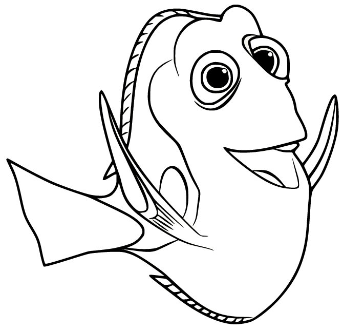 Dory Talking Coloring Pages - Finding Nemo Coloring Pages - Coloring Pages  For Kids And Adults