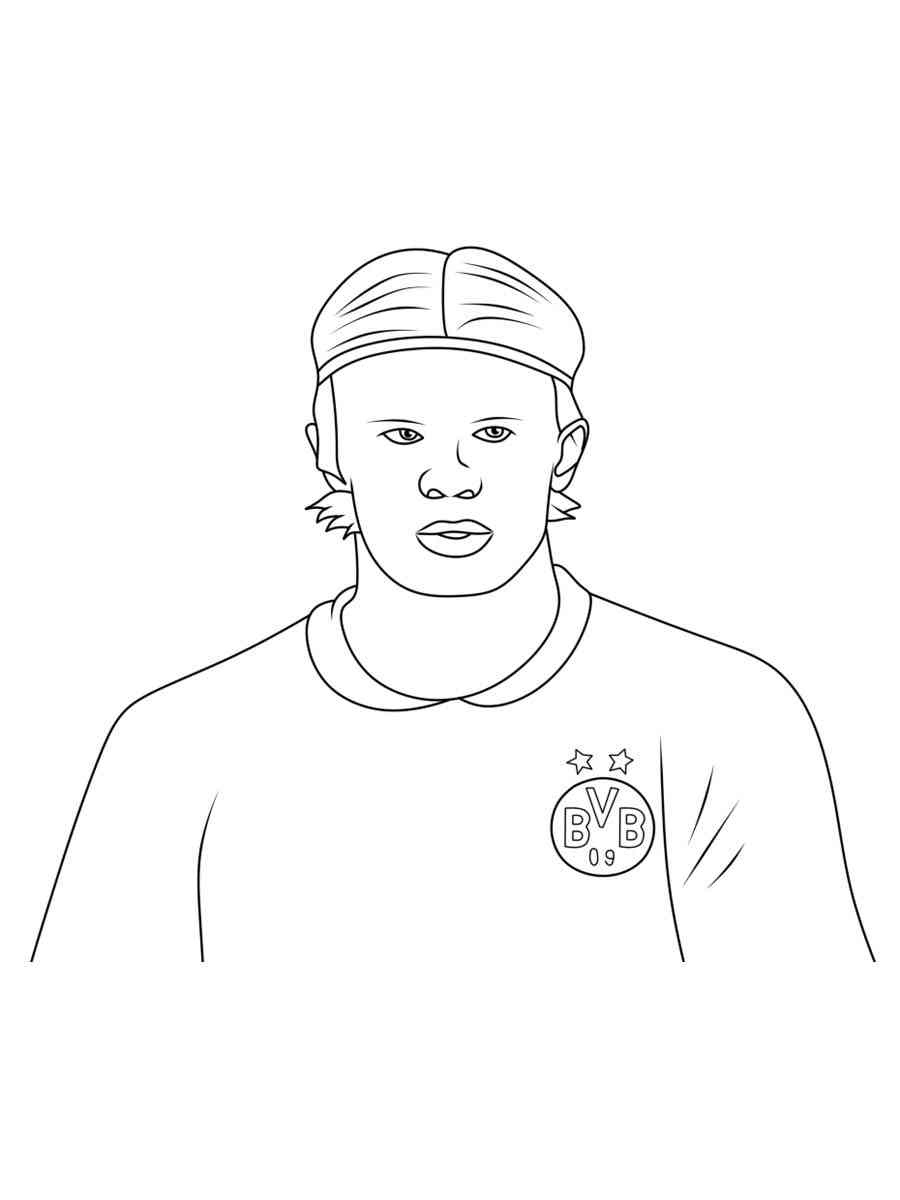 Erling Haaland coloring page - Free printable