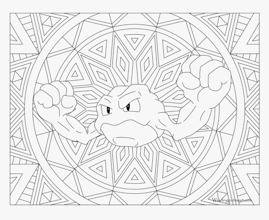 Adult Pokemon Coloring Page Geodude - Detailed Pokemon Coloring Pages, HD  Png Download , Transparent Png Image - PNGitem