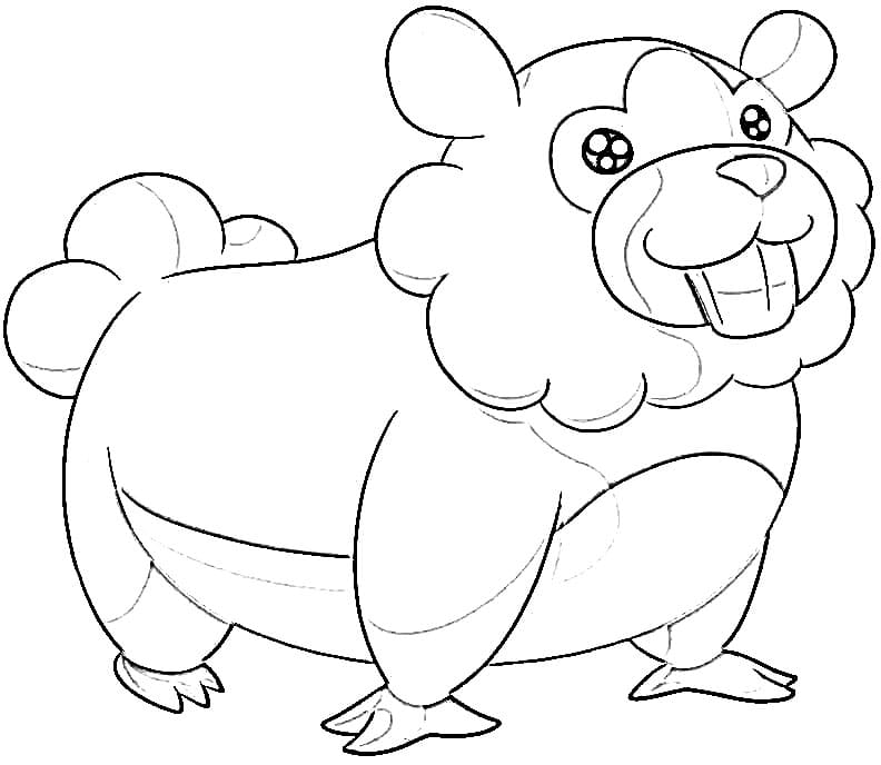 Adorable Pokemon Bidoof Coloring Page - Free Printable Coloring Pages for  Kids