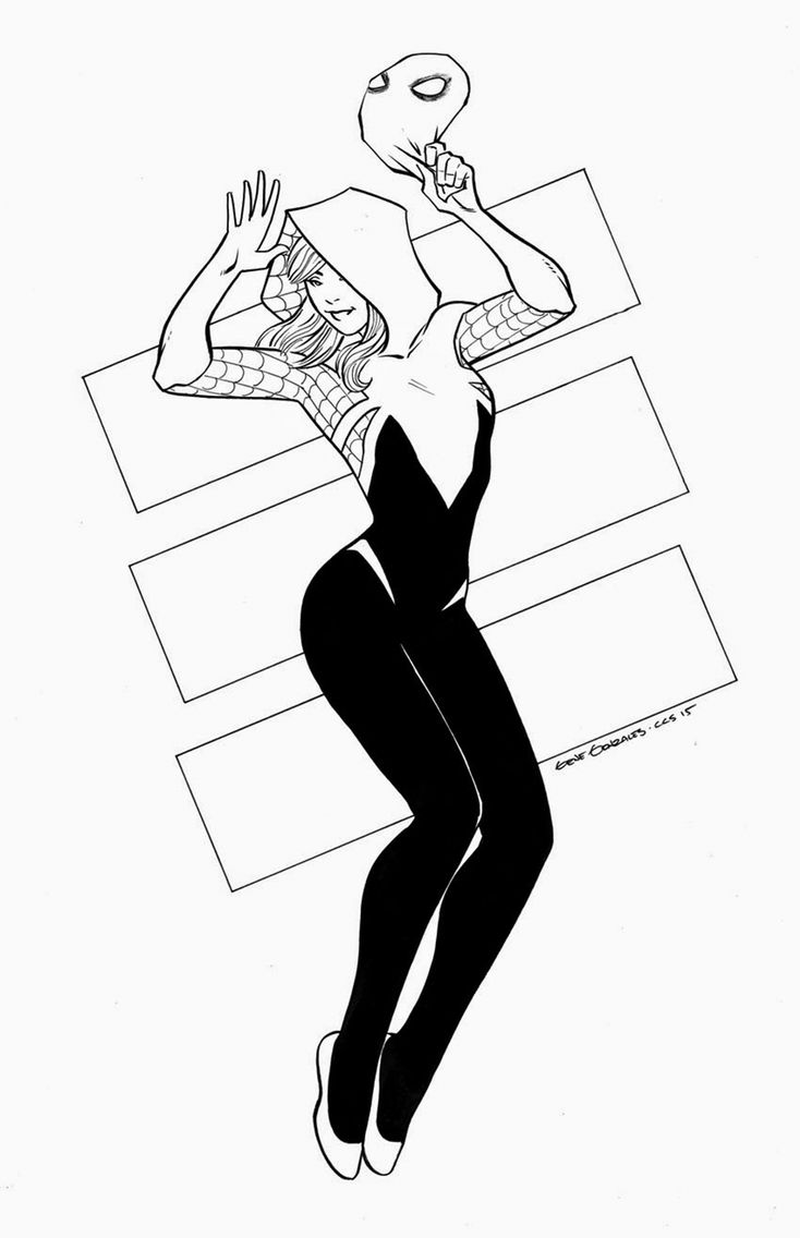 Spider Gwen comic colouring page | Spider gwen comics, Spider gwen,  Avengers coloring pages