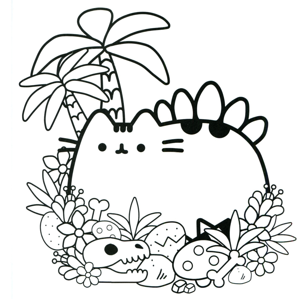 Coloring Pages : Coloring Incredible Pusheen Colouring Pages ...
