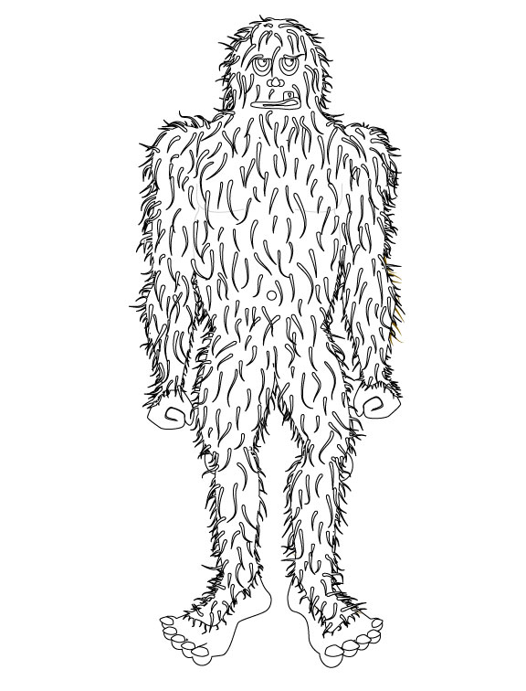 Bigfoot Coloring Pages - eassume.com
