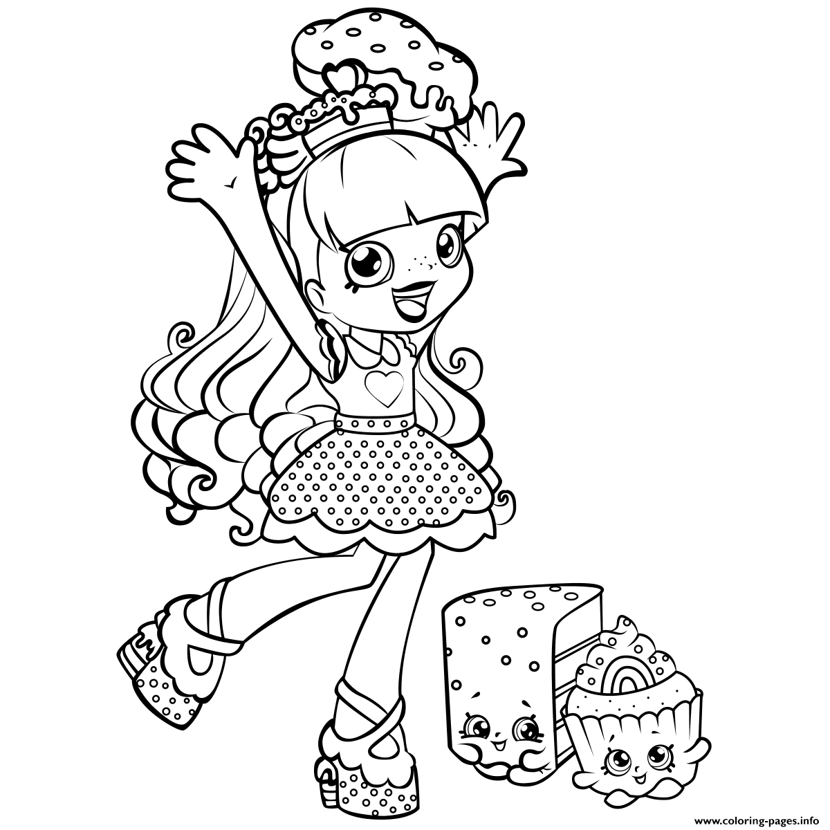 Shopkins Shoppies Coloring page Printable