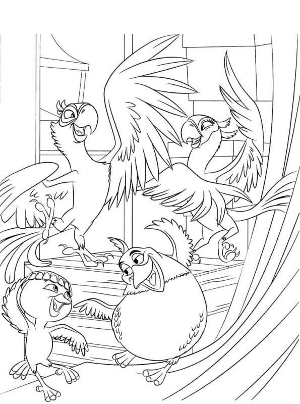 Kids-n-fun.com | Coloring page Parrots Rio movie