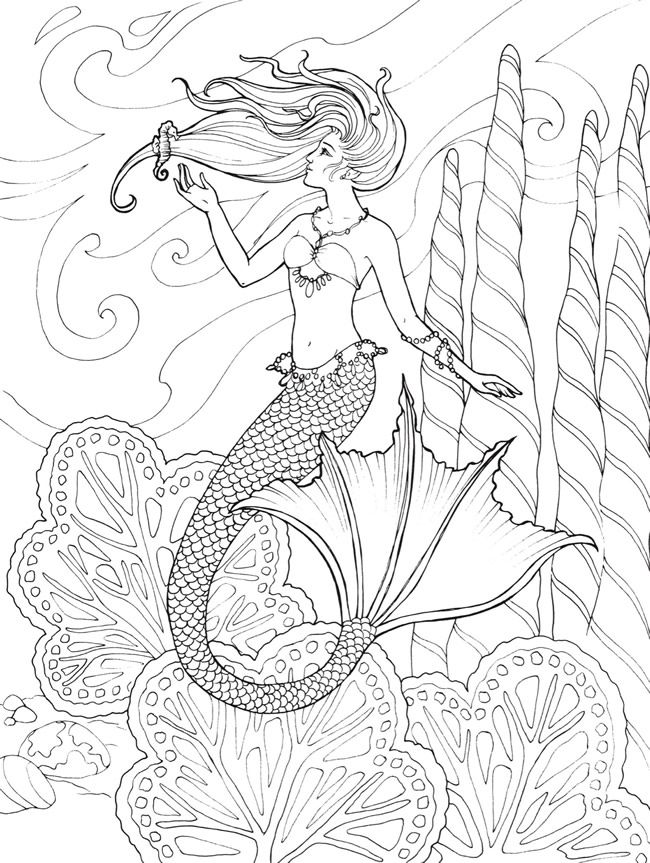 Welcome to Dover Publications | Mermaid coloring book, Mermaid coloring  pages, Mermaid coloring