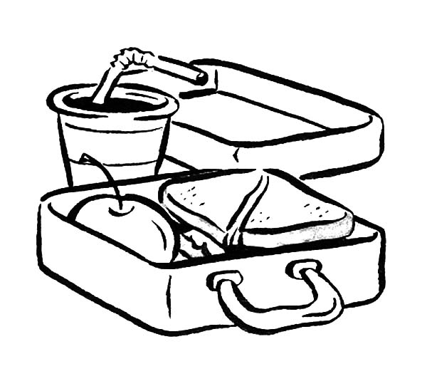 Lunch box coloring pages for kids