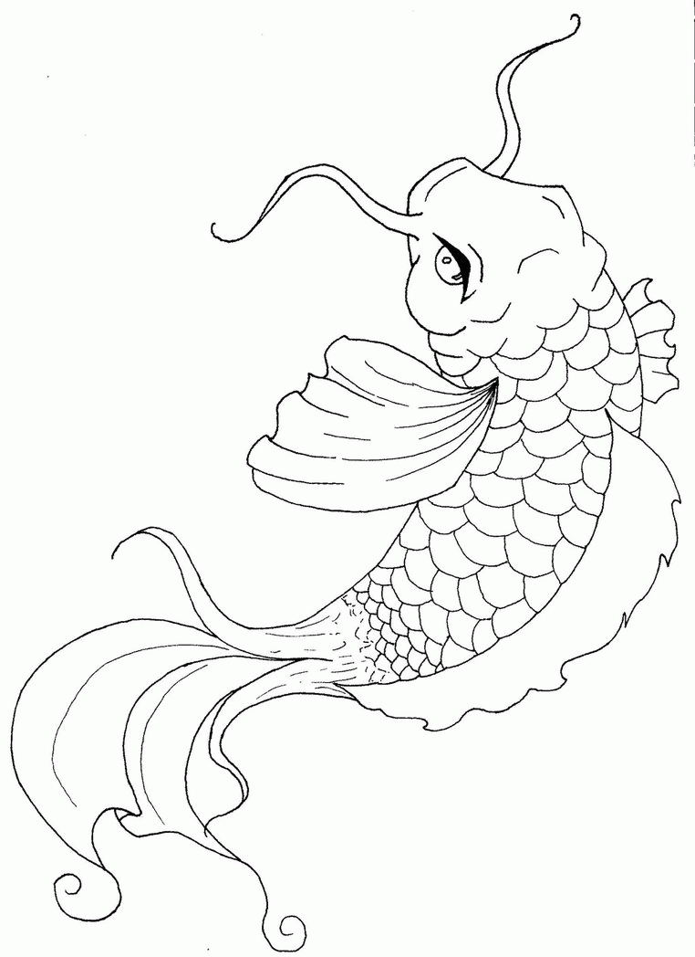 Koi fish coloring pages to download and print for free