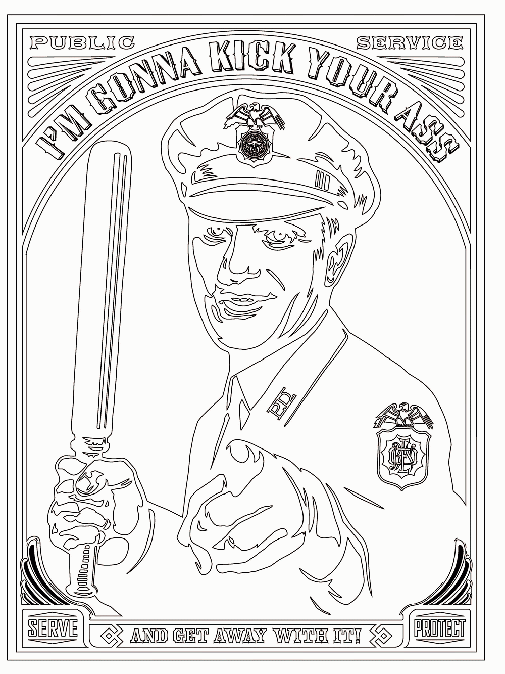 Police Colouring Book - High Quality Coloring Pages