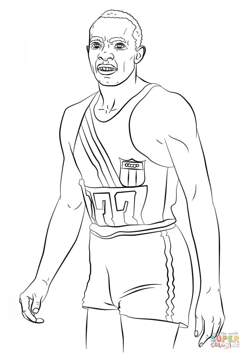 Jesse Owens coloring page | Free Printable Coloring Pages