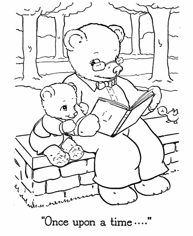Teddy Bear Coloring Pages | Free Printable Papa and Baby Teddy Bear  Coloring Pages for Pre-K Kids | HonkingDonkey