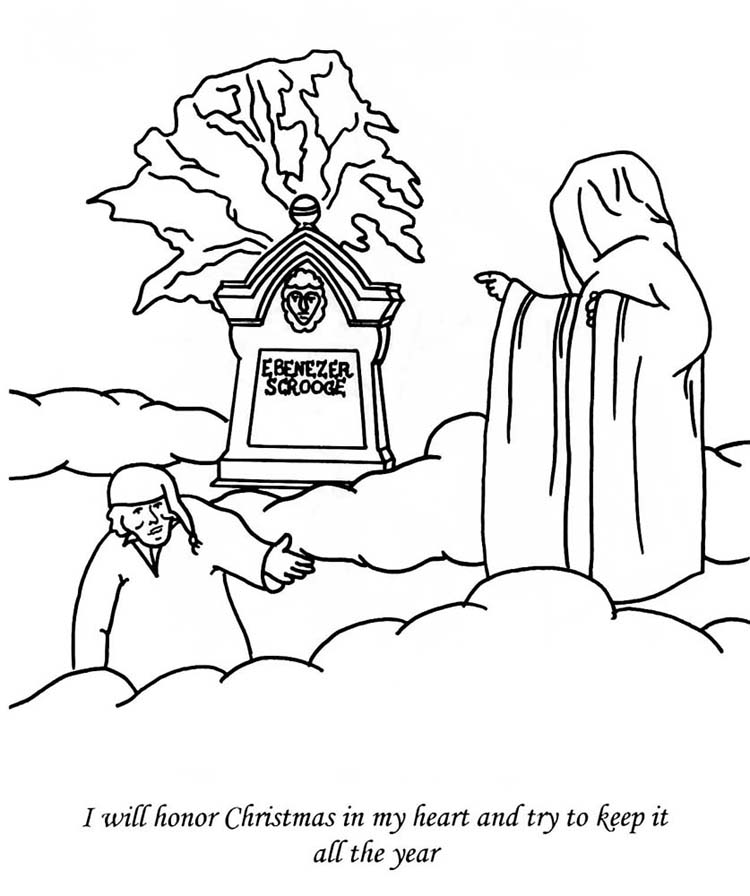 christmas carol coloring pages - Clip Art Library