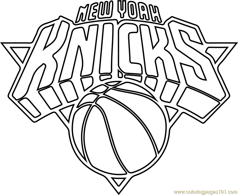 New York Knicks Coloring Page for Kids - Free NBA Printable Coloring Pages  Online for Kids - ColoringPages101.com | Coloring Pages for Kids