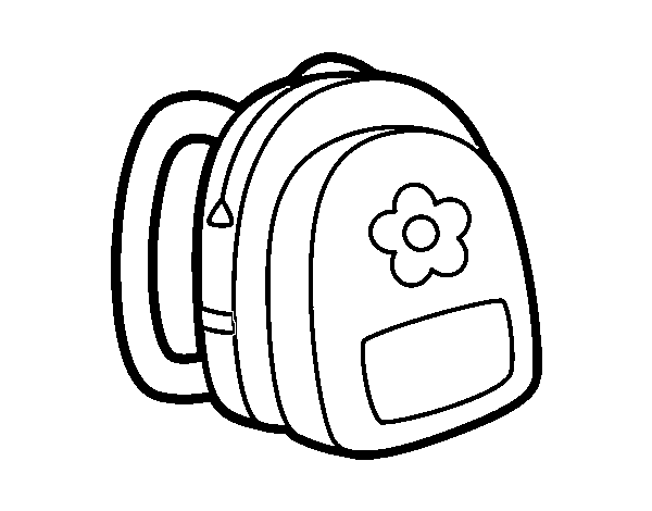 Backpack girl coloring page - Coloringcrew.com
