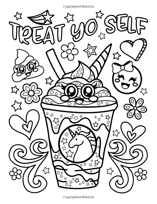 Amazon.com: Emoji Coloring Book for Girls: of Funny Stuff, Inspirational  Quotes & Super Cute Animals… | Emoji coloring pages, Coloring books,  Unicorn coloring pages