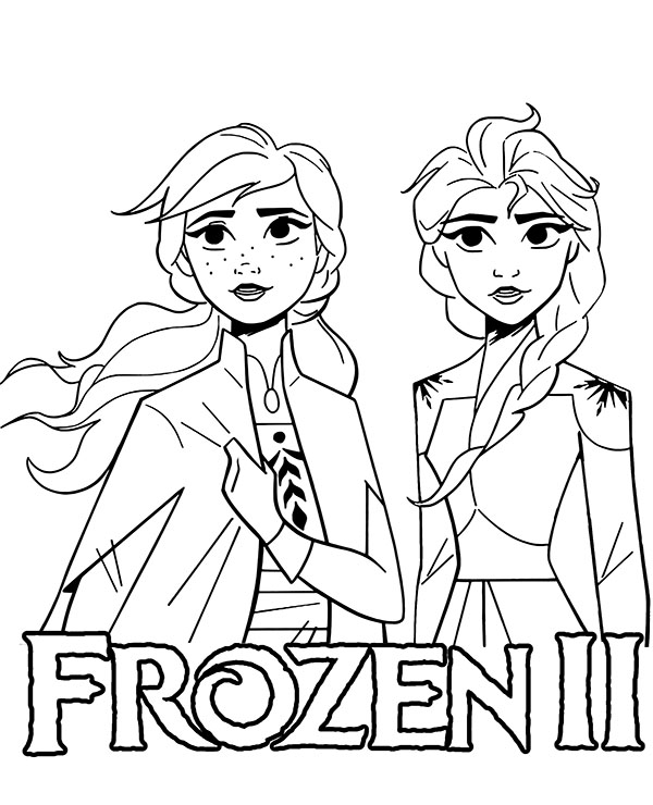 Printable Frozen II coloring sheet for free