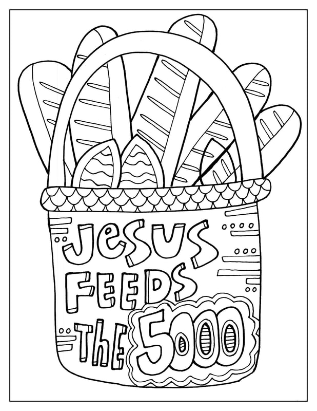 Jesus feeds the 5000 - Religious Doodles