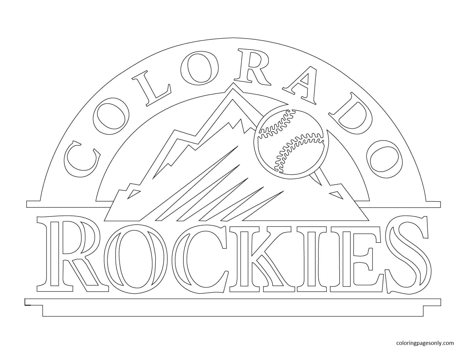 Colorado Rockies Logo Coloring Pages - Baseball Coloring Pages - Coloring  Pages For Kids And Adults