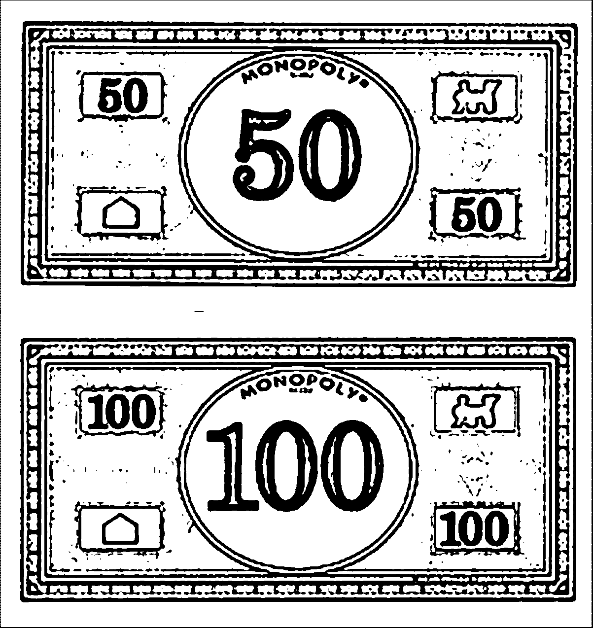 Monopoly Money Coloring Page | Wecoloringpage