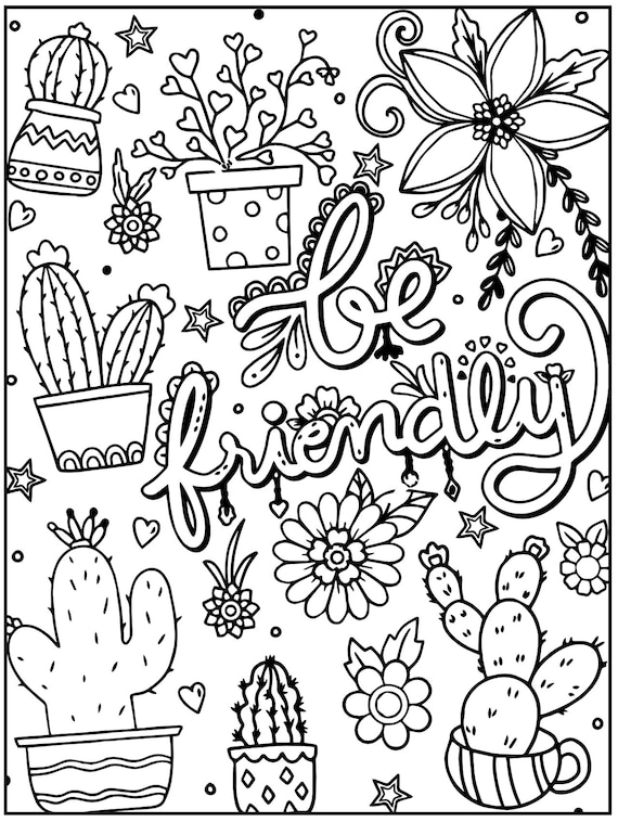 Love & Positivity Coloring Book 4 - Etsy