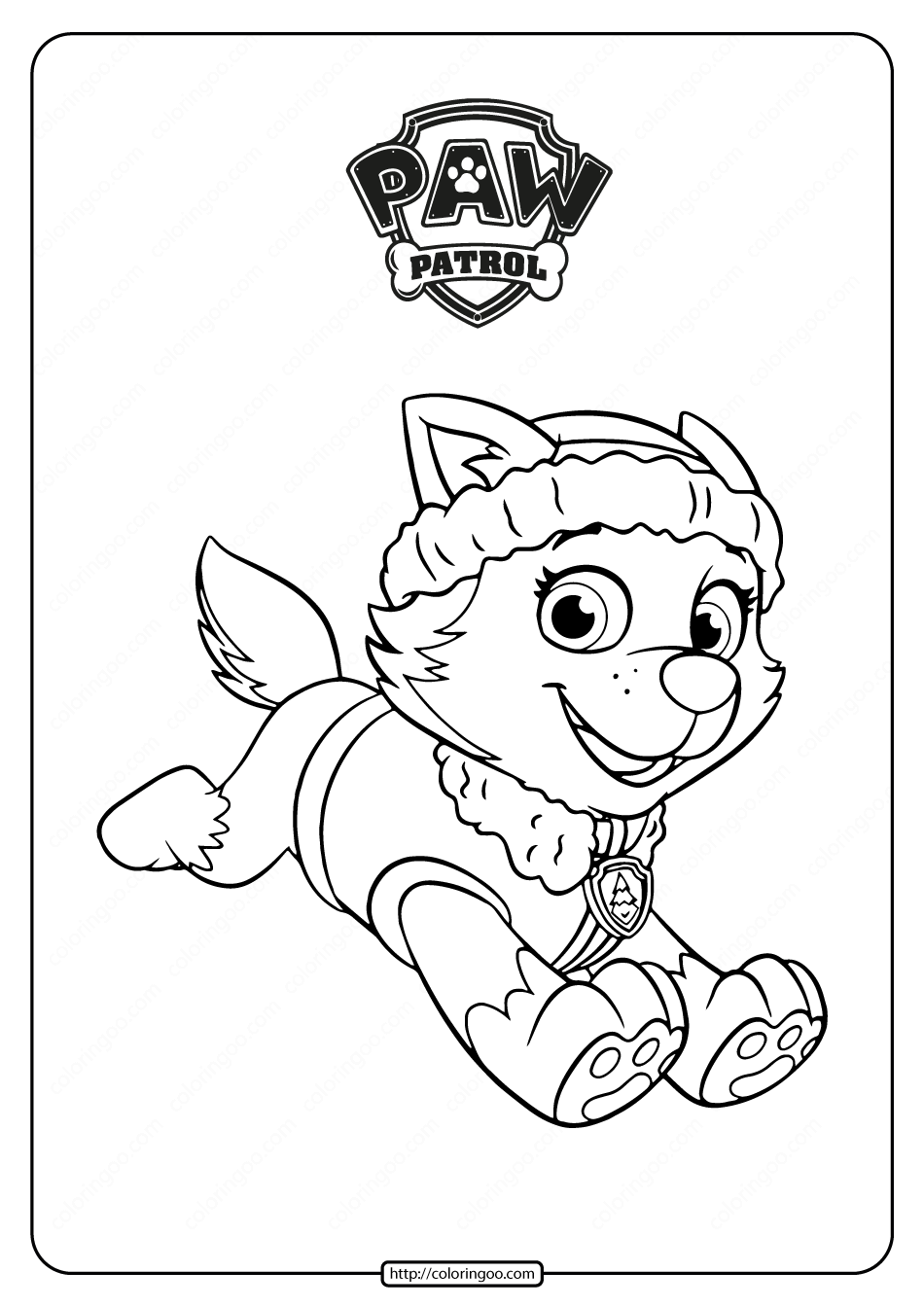 Printable Paw Patrol Everest Coloring Pages | Paw patrol coloring pages, Paw  patrol coloring, Everest paw patrol