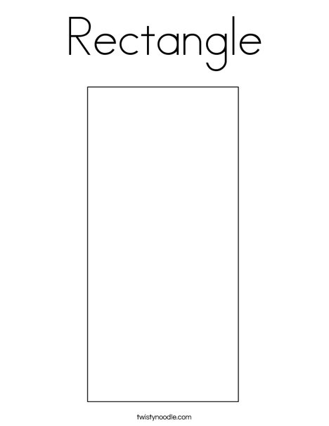 Rectangle Coloring Page - Twisty Noodle