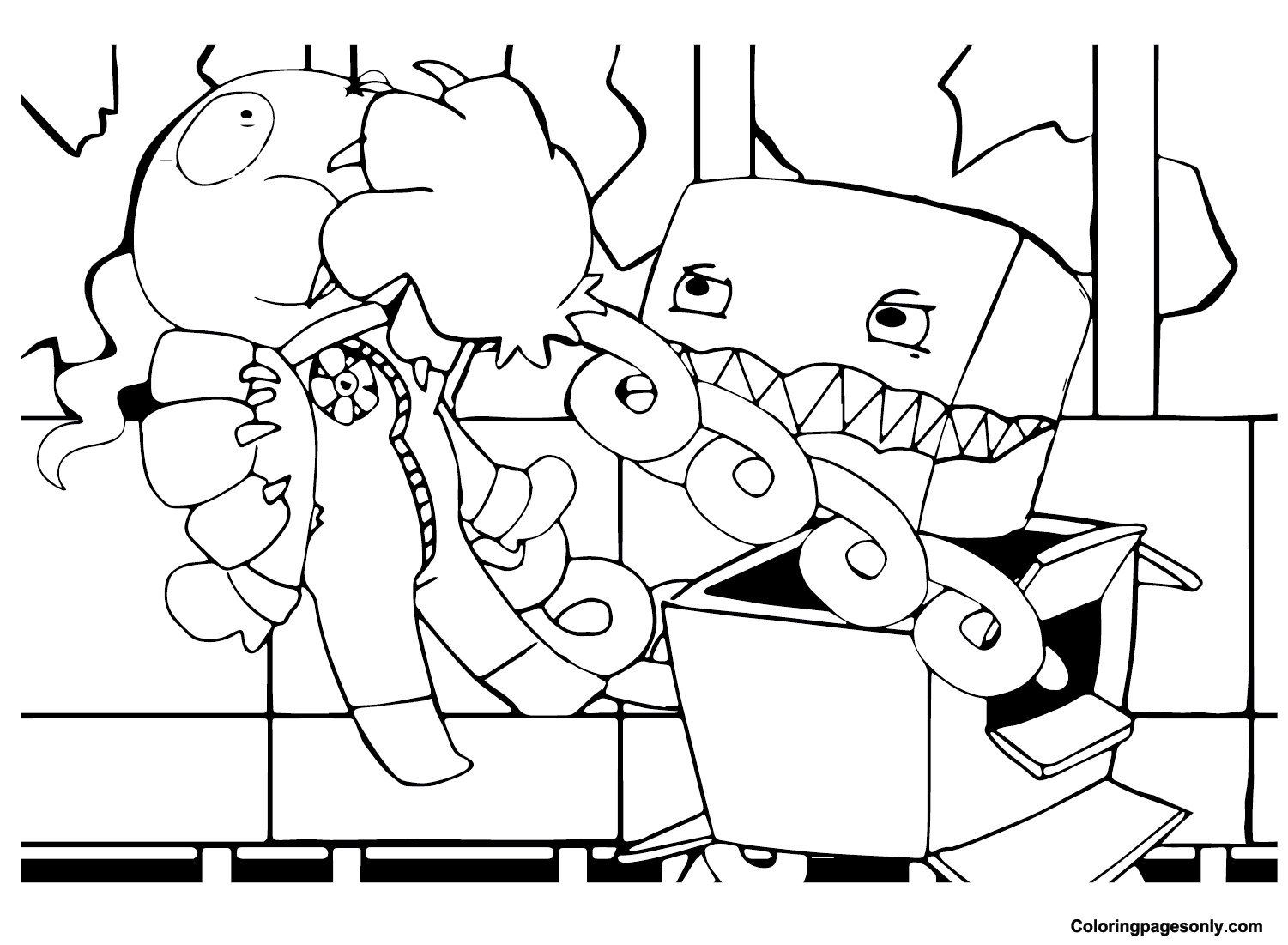 Boxy Boo Coloring Pages Printable for ...