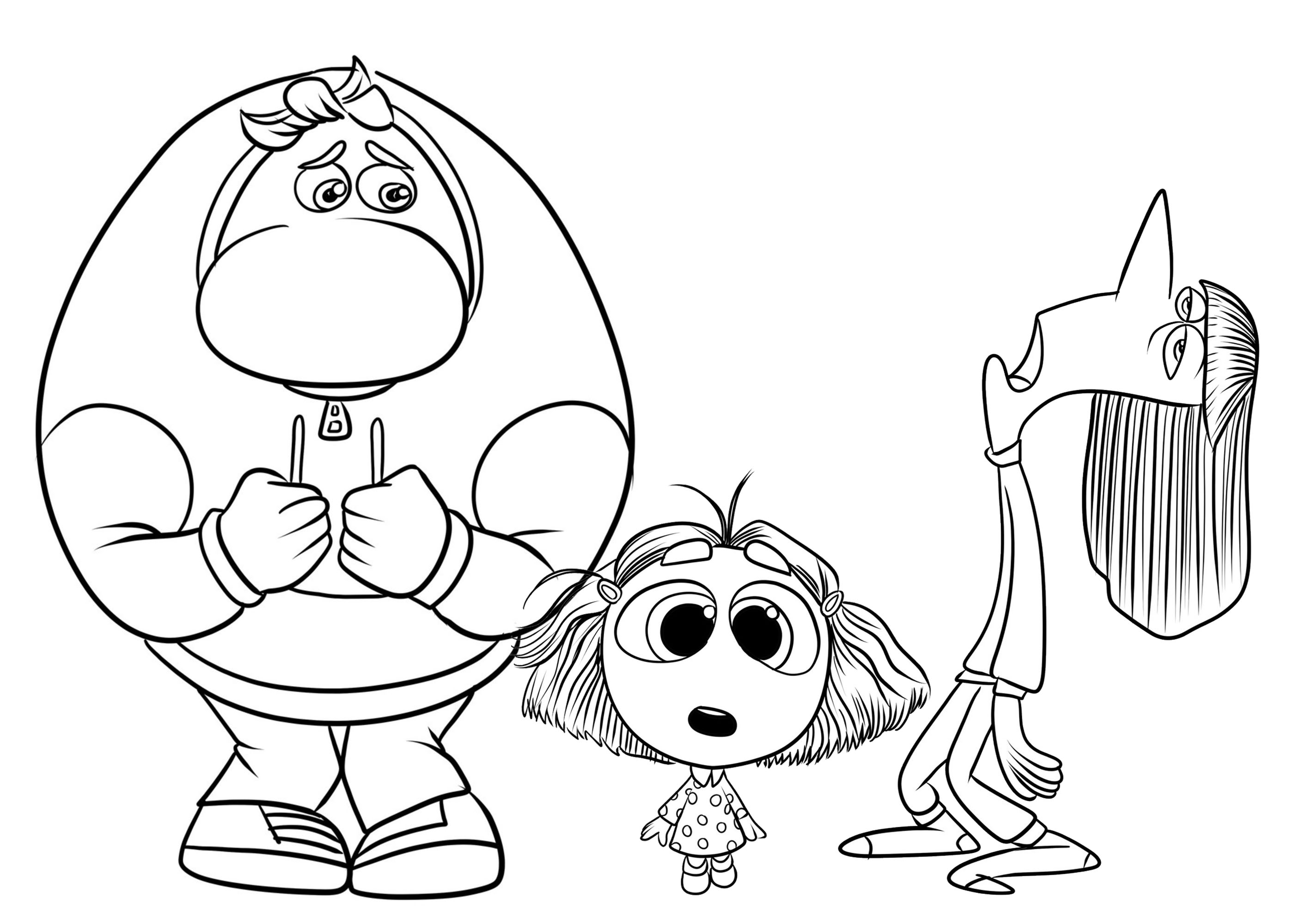 Inside Out 2 Coloring Pages for Kids